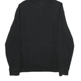 FILA Mens Black Hoodie M Cotton Blend Pullover Logo Print Casual