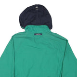 NAUTICA Mens Green & Navy Zip Jacket L Cotton Blend Casual Outdoor Hooded