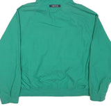 NAUTICA Mens Green & Navy Zip Jacket L Cotton Blend Casual Outdoor Hooded
