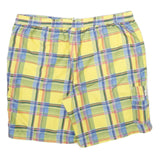 CHAPS Mens Yellow Check Casual Shorts XL W38 Summer Beachwear