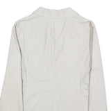 S MAX MARA Womens Grey Cotton Blend Jacket UK 10 Button Closure Classic Fit