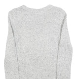 TOMMY HILFIGER Womens Grey Cable Knit Cotton Blend Jumper Crew Neck XS Soft Warm