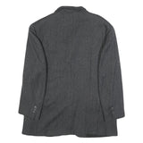 BALLY Mens Grey Herringbone Wool Blend Classic Jacket XL Button Formal Outerwear