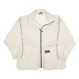 OFF THE LIP Mens Cream Hip Hop Zip Jacket XL Polyester Plain Artistic Print