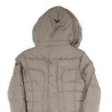 WELLENSTEYN Womens Beige Jacket M Polyester Blend Zip Hooded Plain Winter