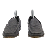 GUCCI Loafer Shoes Grey Canvas Mens UK 6.5