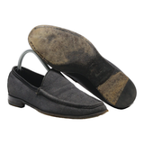 GUCCI Loafer Shoes Grey Canvas Mens UK 6.5