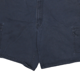 DICKIES Mens Cargo Blue & Navy Cotton Blend Twill Shorts XL W34 Button Pocket