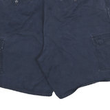 DICKIES Mens Cargo Blue & Navy Cotton Blend Twill Shorts XL W34 Button Pocket