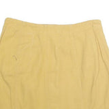 MIAMI Womens Beige Cotton Blend Mini Skirt Button Closure Casual Pocketed Size S