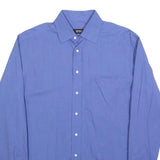 HUGO BOSS Mens Blue Classic Cotton Shirt L Long Sleeve Button Shirt