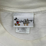 Mickey Mouse Disney Cartoon T-Shirt - XL White Cotton