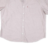 LEVI'S Mens Light Grey Cotton Blend Shirt 2XL Casual Button-Up Pocket