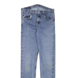 LEVI'S Mens Slim Fit Blue Denim Cotton Blend Jeans W27 L30 Classic Zip Pocket