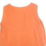 YESSICA Womens Orange Sleeveless Plain Top M Summer Casual