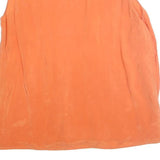 YESSICA Womens Orange Sleeveless Plain Top M Summer Casual