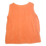 YESSICA Womens Orange Sleeveless Plain Top M Summer Casual