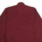 SIEGFRIED Mens Maroon Casual Cotton Shirt M Classic Button Down Long Sleeve