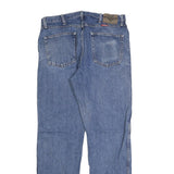 WRANGLER Mens Regular Fit Blue Denim Jeans W34 L32 Classic Cotton Blend Zip