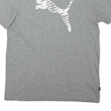 PUMA Mens Grey Athletic T-Shirt M Short Sleeve Crew Neck Cotton Blend Sportswear