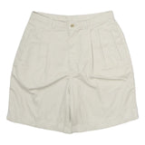 SAVANE Womens Shorts Beige Casual Plain M W30 Classic Cotton Summer