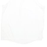 NIKE Womens White Sleeveless T-Shirt Athletic S Crew Neck Lightweight Sportswear
