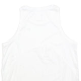 NIKE Womens White Sleeveless T-Shirt Athletic S Crew Neck Lightweight Sportswear