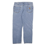 CARHARTT Mens Regular Fit Straight Leg Denim Light W34 L28 Zip Cotton Blend