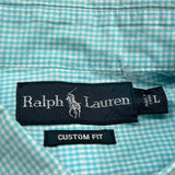 Ralph Lauren Checked Shirt - Large Blue Cotton