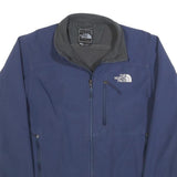 THE NORTH FACE Mens Blue Softshell Jacket S Polyester Blend Zip Outdoor Athletic
