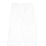 WORTHINGTON Womens Classic White Trousers W30 L30 Zip Pocketed Regular Fit