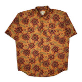 Banana Republic Hawaiian Shirt - Large Orange Cotton