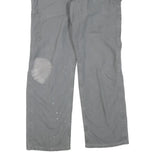 CARHARTT Mens Regular Grey Cotton Blend Zip Trousers W32 L32 Workwear Casual