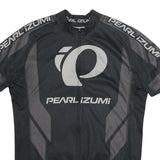 IZUMI Mens Black & Grey Cycling Jersey M Short Sleeve Zip Neckline Pearl Izumi