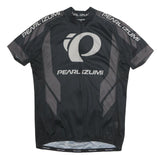 IZUMI Mens Black & Grey Cycling Jersey M Short Sleeve Zip Neckline Pearl Izumi