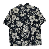 Quiksilver Floral Hawaiian Shirt - XL Black & White Cotton