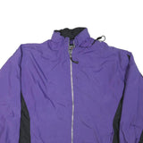 PRO CELEBRITY Womens Purple & Black Zip Nylon Regular Fit Jacket Stallions Logo