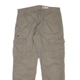 WRANGLER Mens Relaxed Cargo Cotton Blend Beige Trousers W32 L28 Casual Workwear