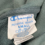 Vintage Reverse Weave Champion Hoodie - Small Green Cotton
