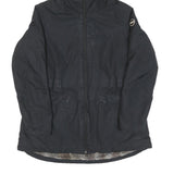 COLMAR Womens Black Faux Fur Collar Jacket M Polyester Blend Zip Hooded