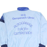 COSPO Mens Light Blue & Navy Blue Retro Zip Up Jacket L Polyester Blend