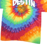 GILDAN Mens Multicolour Tie Dye T-Shirt L Short Sleeve Crew Neck Destin Graphic