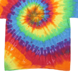 GILDAN Mens Multicolour Tie Dye T-Shirt L Short Sleeve Crew Neck Destin Graphic
