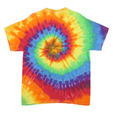 GILDAN Mens Multicolour Tie Dye T-Shirt L Short Sleeve Crew Neck Destin Graphic