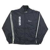 ASICS Mens Navy Blue Bears Track Jacket S Polyester Zip Plain Sportswear