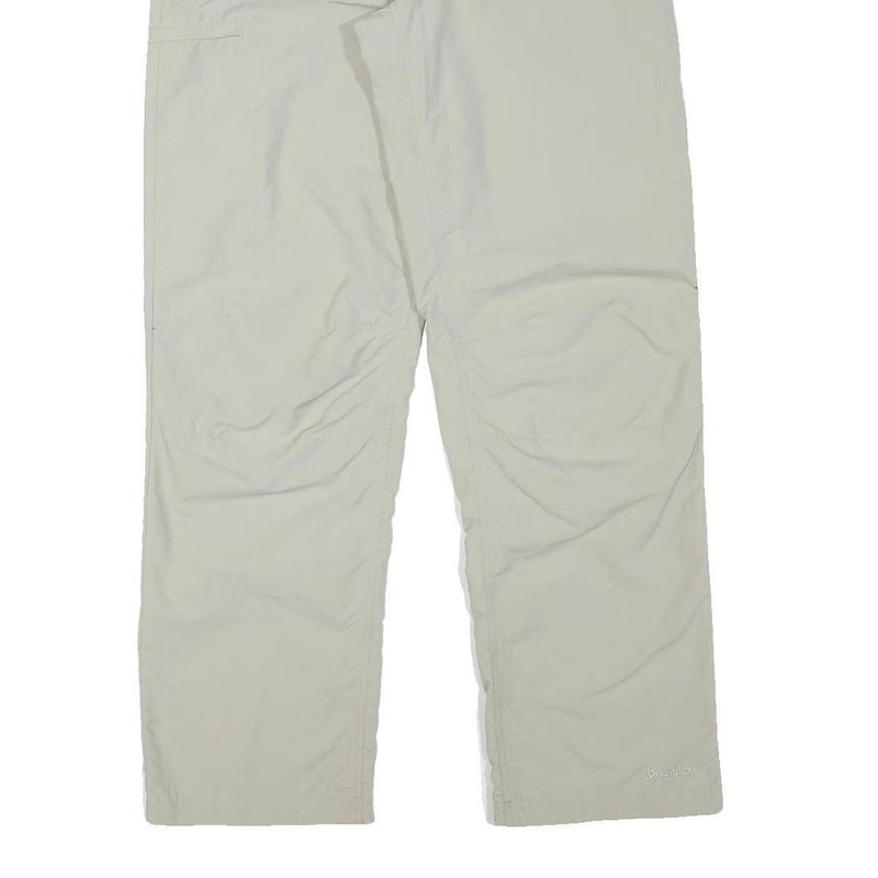 ODLO Womens Polyester Blend Beige Regular Fit Straight Trousers W29 L31 Outdoor