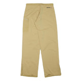 REEBOK Womens Polyester Blend Beige Relaxed Wide-Leg Trousers W28 L30 Zippered