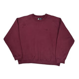 Starter Sweatshirt - Large Burgundy Cotton