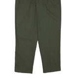 KATHIE LEE Womens Cotton Blend Green Relaxed Trousers W25 L27 Casual Comfort Zip