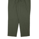 KATHIE LEE Womens Cotton Blend Green Relaxed Trousers W25 L27 Casual Comfort Zip